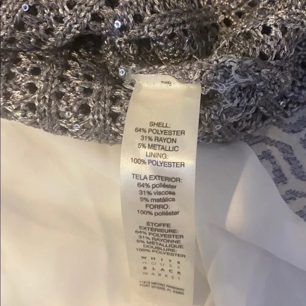 WHBM Silver Sparkly Ombré Sweater Top Combo - Picture 13 of 13